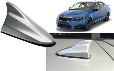 Auto Kite Silver Shark Fin Replacement Signal (AM/FM)Receiver Antenna For Octavia Hidden Vehicle Antenna