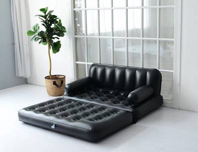 Telebrands PVC 7 Seater Inflatable Sofa  (Color - BLACK, Pre-assembled)