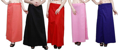 j s fashion Collection of indian women's best & pure cotton readymade petticoat Multi Color D.N.1048 Cotton Blend Petticoat(Free)