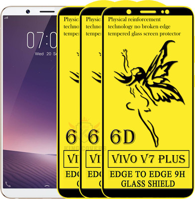 KING COVERS Edge To Edge Tempered Glass for VIVO V7(Pack of 3)
