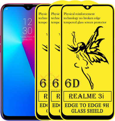 KING COVERS Edge To Edge Tempered Glass for Realme 3i(Pack of 3)