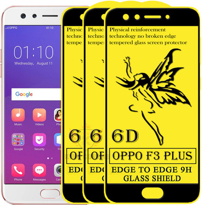 KING COVERS Edge To Edge Tempered Glass for Oppo F3 Plus(Pack of 3)