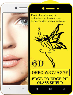 KING COVERS Edge To Edge Tempered Glass for Oppo A37f(Pack of 1)