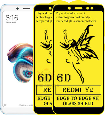 KING COVERS Edge To Edge Tempered Glass for Mi Redmi Y2(Pack of 2)