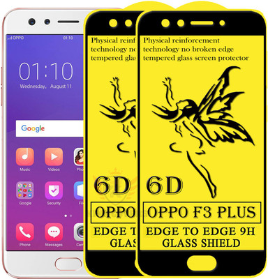 KING COVERS Edge To Edge Tempered Glass for Oppo F3 Plus(Pack of 2)