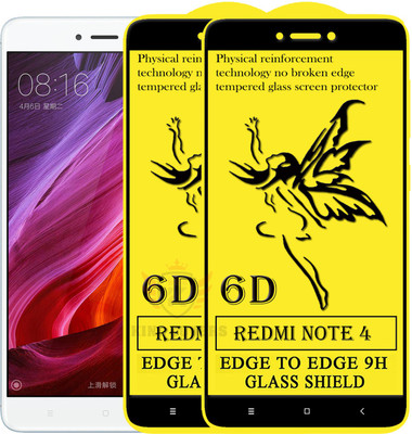 KING COVERS Edge To Edge Tempered Glass for Mi Redmi Note 4(Pack of 2)