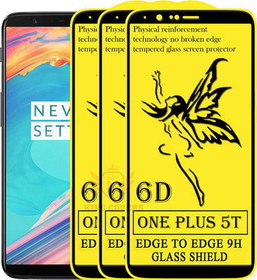 KING COVERS Edge To Edge Tempered Glass for OnePlus 5T(Pack of 3)