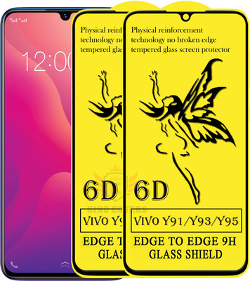 KING COVERS Edge To Edge Tempered Glass for Vivo Y93(Pack of 2)