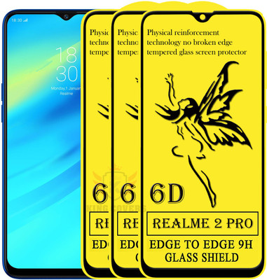 KING COVERS Edge To Edge Tempered Glass for Realme 2 Pro(Pack of 3)