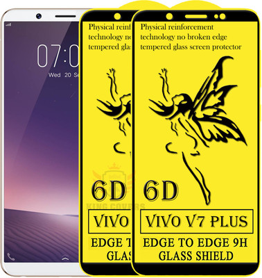 KING COVERS Edge To Edge Tempered Glass for VIVO V7(Pack of 2)
