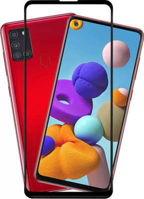 HI-TECH Edge To Edge Tempered Glass for Samsung A21S(Pack of 1)