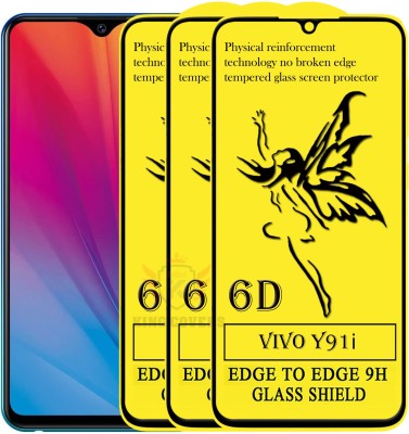 KING COVERS Edge To Edge Tempered Glass for Vivo Y91i(Pack of 3)