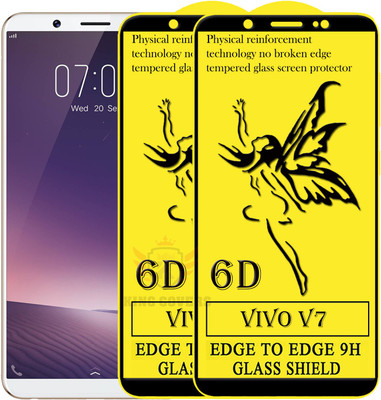 KING COVERS Edge To Edge Tempered Glass for VIVO V7 Plus(Pack of 2)