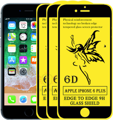 KING COVERS Edge To Edge Tempered Glass for Apple iPhone 6 Plus(Pack of 3)