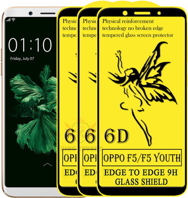 KING COVERS Edge To Edge Tempered Glass for Oppo F5(Pack of 3)