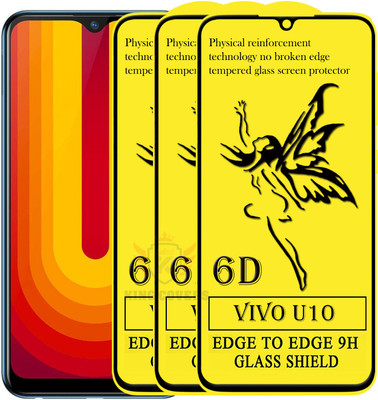 KING COVERS Edge To Edge Tempered Glass for Vivo U10(Pack of 3)