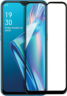 Kruvln Edge To Edge Tempered Glass for Oppo A12(Pack of 1)