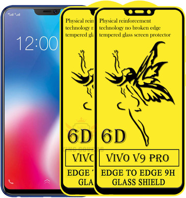 KING COVERS Edge To Edge Tempered Glass for Vivo V9 Pro(Pack of 2)