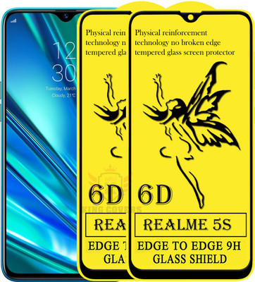KING COVERS Edge To Edge Tempered Glass for Realme 5s(Pack of 2)