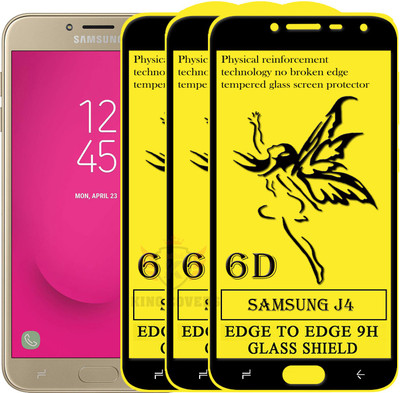 KING COVERS Edge To Edge Tempered Glass for Samsung Galaxy J4(Pack of 3)