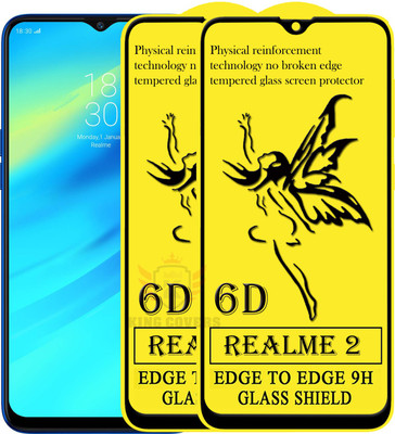 KING COVERS Edge To Edge Tempered Glass for Realme 2(Pack of 2)