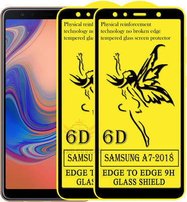KING COVERS Edge To Edge Tempered Glass for Samsung Galaxy A7(Pack of 2)