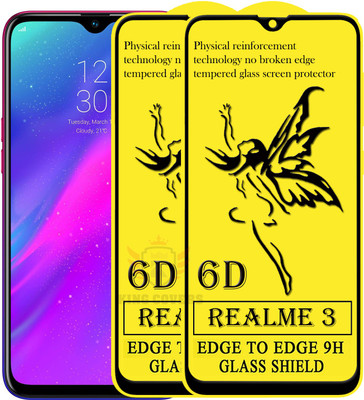 KING COVERS Edge To Edge Tempered Glass for Realme 3(Pack of 2)