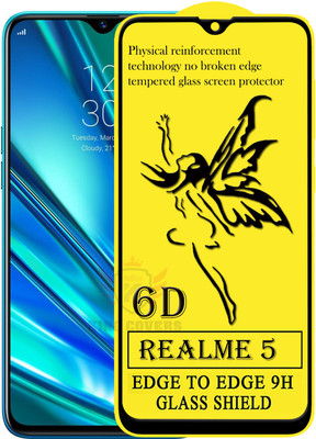KING COVERS Edge To Edge Tempered Glass for Realme 5(Pack of 1)