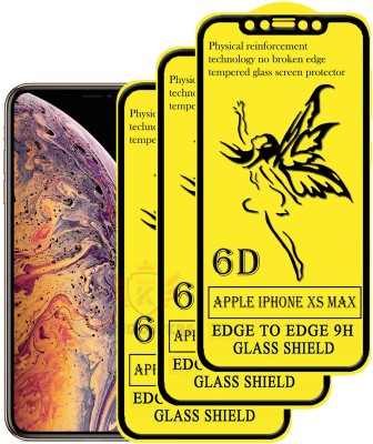 KING COVERS Edge To Edge Tempered Glass for Apple iPhone XS Max(Pack of 3)