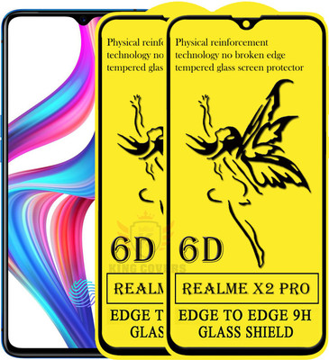 KING COVERS Edge To Edge Tempered Glass for Realme X2 Pro(Pack of 2)