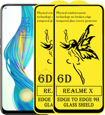 KING COVERS Edge To Edge Tempered Glass for Realme X(Pack of 2)