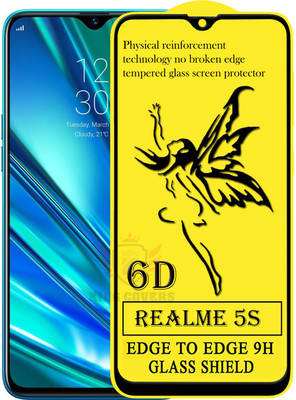 KING COVERS Edge To Edge Tempered Glass for Realme 5s(Pack of 1)