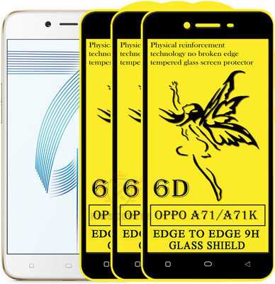 KING COVERS Edge To Edge Tempered Glass for Oppo A71(Pack of 3)