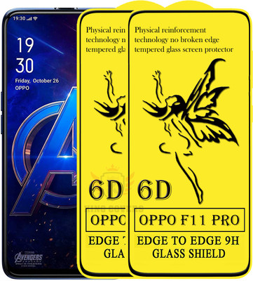 KING COVERS Edge To Edge Tempered Glass for Oppo F11 Pro(Pack of 2)