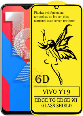 KING COVERS Edge To Edge Tempered Glass for Vivo Y19(Pack of 1)