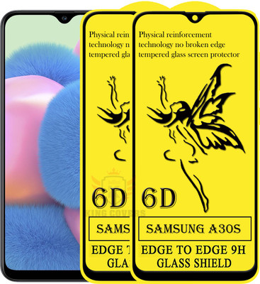 KING COVERS Edge To Edge Tempered Glass for Samsung Galaxy A30s(Pack of 2)