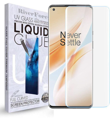 RiverForest Edge To Edge Tempered Glass for Oneplus 8, Oneplus 8 UV(Pack of 1)
