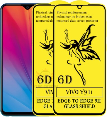 KING COVERS Edge To Edge Tempered Glass for Vivo Y91i(Pack of 2)