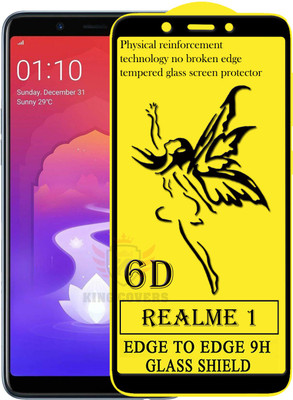 KING COVERS Edge To Edge Tempered Glass for OPPO Realme 1(Pack of 1)