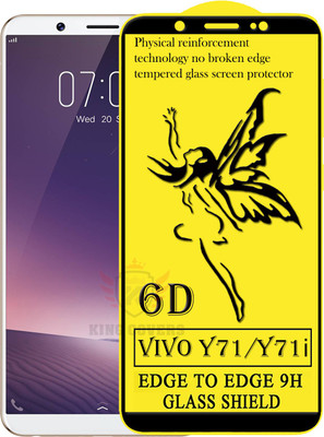 KING COVERS Edge To Edge Tempered Glass for VIVO Y71(Pack of 1)