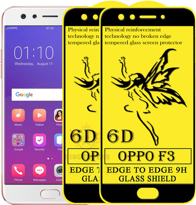 KING COVERS Edge To Edge Tempered Glass for Oppo F3(Pack of 2)