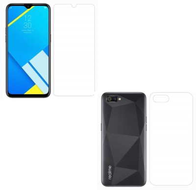 ELEF Front and Back Tempered Glass for Realme C2, Gionee Max, OPPO A1K(Pack of 2)