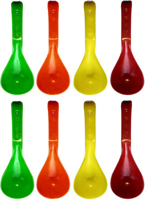 lookat Plastic Soup Spoon Set, Set of 8 Plastic Soup Spoon Set(Pack of 8)