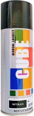 CUBE Premium Black Spray Paint 450 ml(Pack of 1)