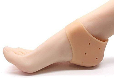 kashi enterprise Heel support half silicone gel anti crack heel support Heel Support(Beige)