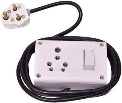 Cordnet Pvc Extension Board With 1 Socket and 1 Switch With (3 Meter Wire) 1  Socket Extension Boards(White, 3 m)