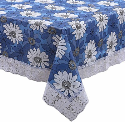 ZITIN Floral, Printed 6 Seater Table Cover(Blue, PVC, Polyester)