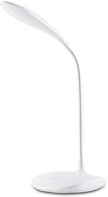 REXBURG Table Lamp with touch sensor Emergency Rechargeable USB powered Lamp Table Study Lamp(21 cm, White)