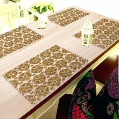 Casanest Rectangular Pack of 6 Table Placemat(Multicolor, PVC)
