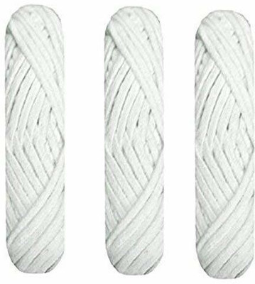 M Fabrics White Thread(25 m Pack of3)
